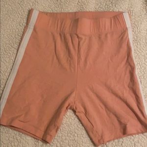 Biker shorts! Not athletic material.